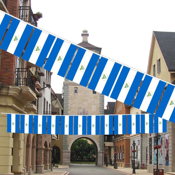 

nicaragua string flag 20 flag 14x21cm nicaraguan hanging mini banner for indoor outdoor decor