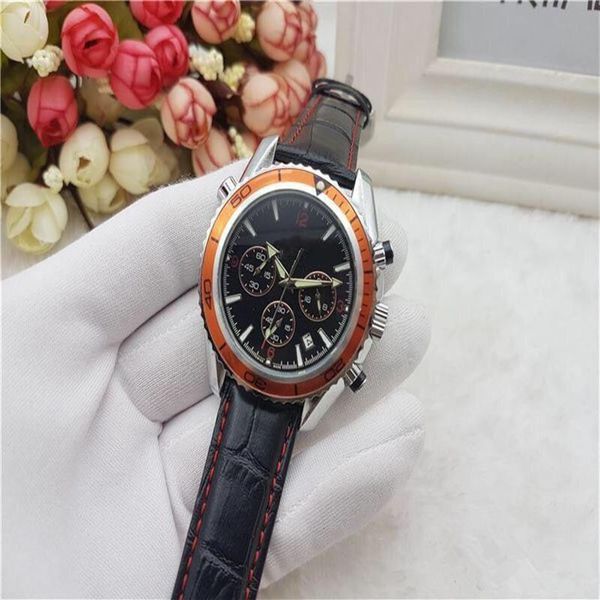 

all the dials work leisure crime watch stainless steel belt quartz watchwatch brand casual watch2228s, Slivery;brown
