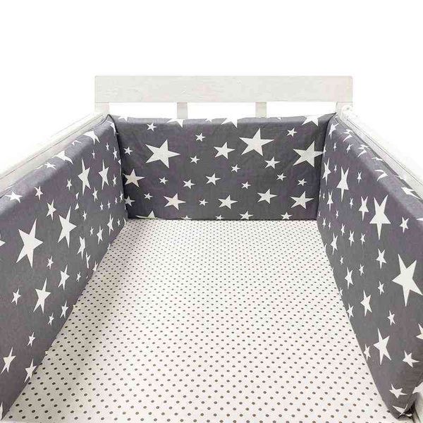 

200*30cm baby crib fence cotton bed protection railing thicken bumper one-piece crib around protector baby room decor g220421