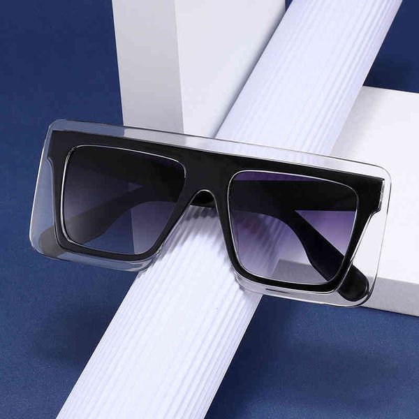 

2021 new personalized box sunglass wind street sunglass men's and women's outdoor sun shading glass zt86328, White;black