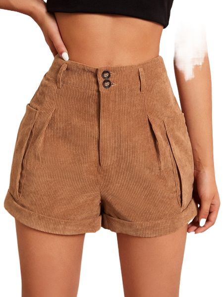 

button detail cord shorts g0qq#, White;black