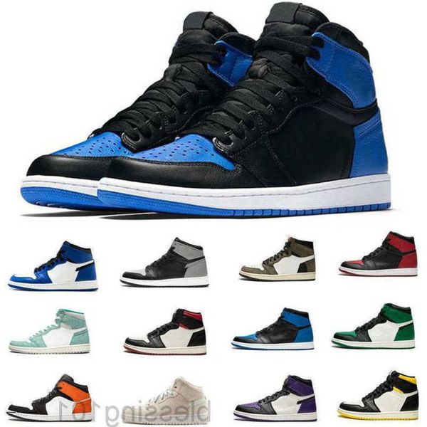 

men jumpman 1 high og shoes 1s colores vibras tie dye pine green pink women sneakers hack travis trainers court purple sports #47 k222