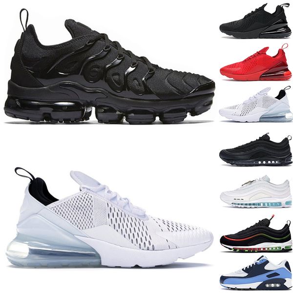 

2022 outdoor running shoes for men women tn plus triple black white oreo cool grey hyper grape knit cushion sports sneakers summer jogging w
