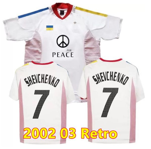 

2002 03 retro soccer jerseys shevchenko ukraine special edition van pirlo inzaghi vintage shirt classic kit, White;black