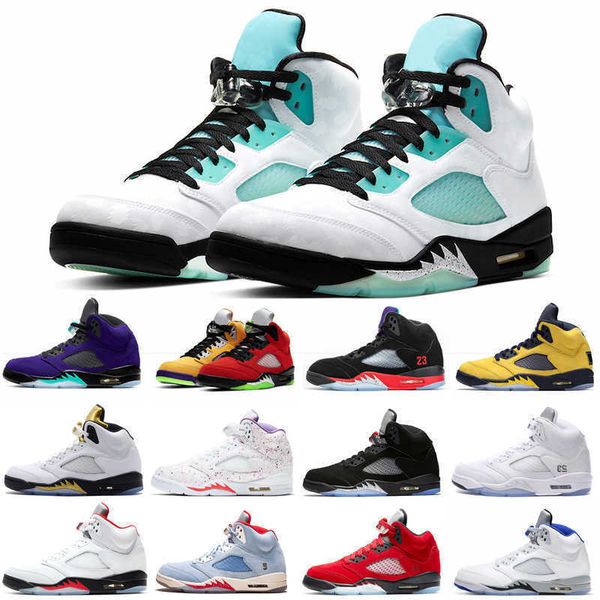 

pink foam basketball shoes 5 5s bluebird raging bull stealth anthracite suede blue island green women sneakers trainer, Black