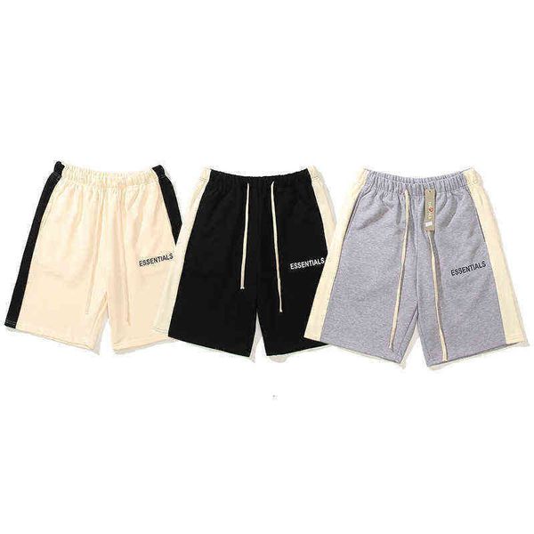 

2022 summer high street double line essentials california shorts side strip sports short men's and women's luxury classic college, White;black