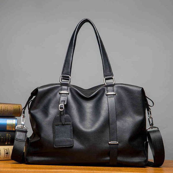 

business leisure men's handbag versatile city trendy men's daily satchel single shoulder straddle bag trendy bag 220623