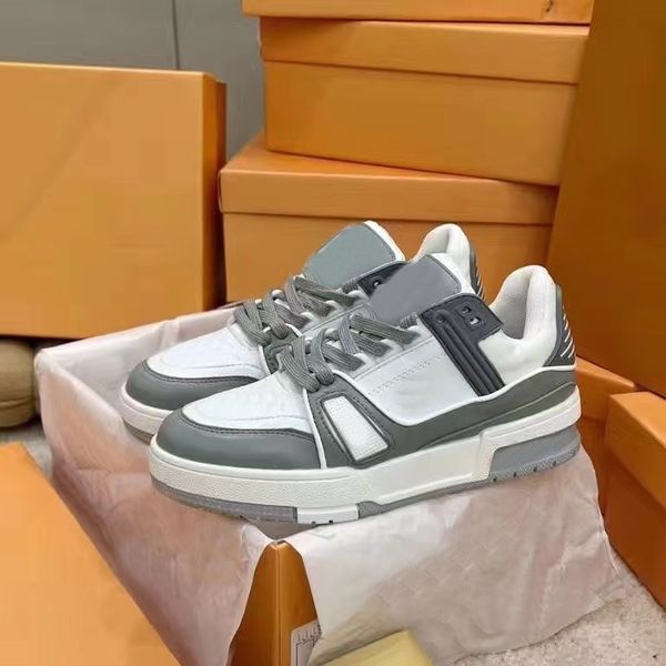 

2023 r shoes classic vintage men women trainers designers sneakers chaussures leather mesh sneakers with box size, Black