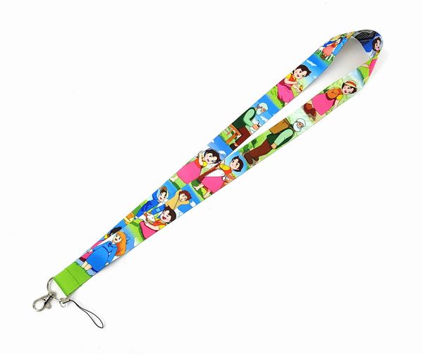 

keychain 10 girl under the alps cartoon flame mobile phone lanyard neck strap badge holder pendant party gift favors accessorie small wholes, Silver