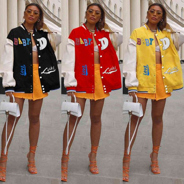 

m20767 women's casual printed bomber, White