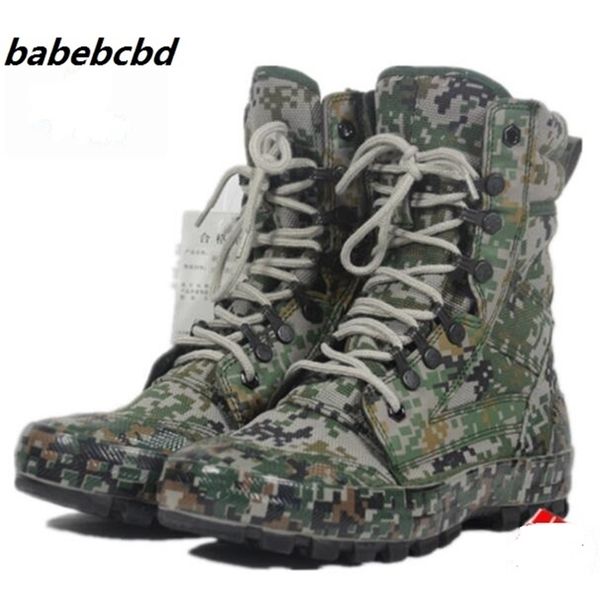 Homens treinando sapatos Four Seasons Tactics de combate de campo Camuflage Boots Masculino Especial Soldado Soldado Resistente e Respirável Y200915