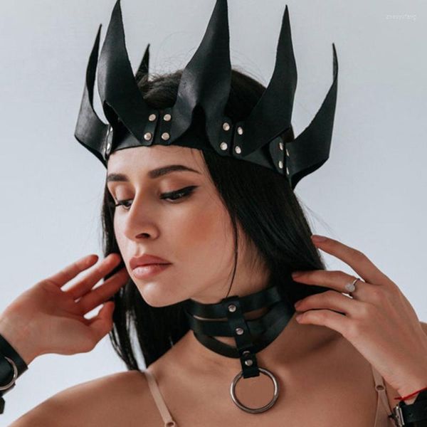 Altri articoli per feste per eventi Maschera in pelle sexy Donna Fetish Accessorio per Halloween per adulti San Valentino Masquerade Animal Face Black ReusableOt