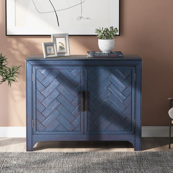 

40 inch modern console table sofa table for living room with 2 shelves