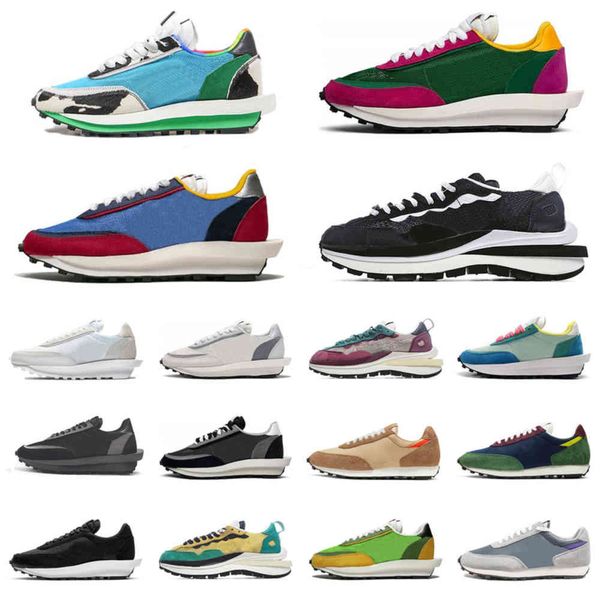 

chunky daybreak ld waffle men women running shoes pine green varsity blue white nylon university red mens trainers sports sneakers