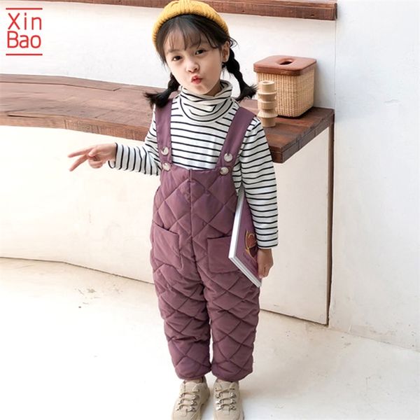 

xinbao toddler girls boys winter children down cotton clothing pants leggings kids warm trousers windproof waterproof snow lj201203, Blue