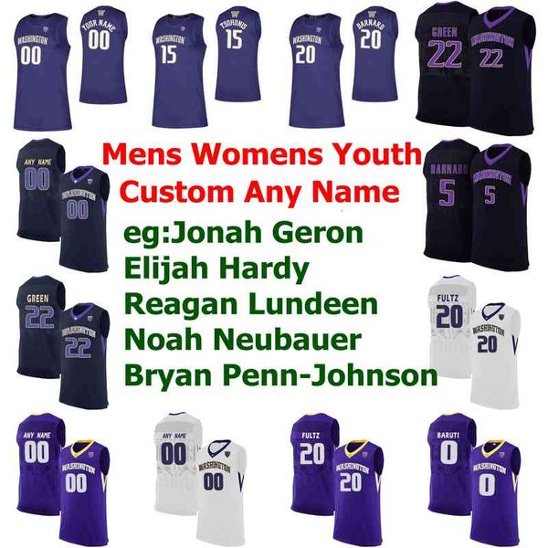 

washington huskies college basketball jerseys noah dickerson jersey bitumba baruti brandon roy carlos johnson dan kingma custom stitched, Black