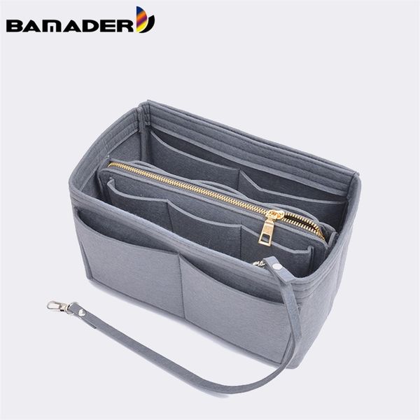 

bamader multifunctional large capacity makeup storage bag felt cloth liner travel insert portable in cosmetic 220524