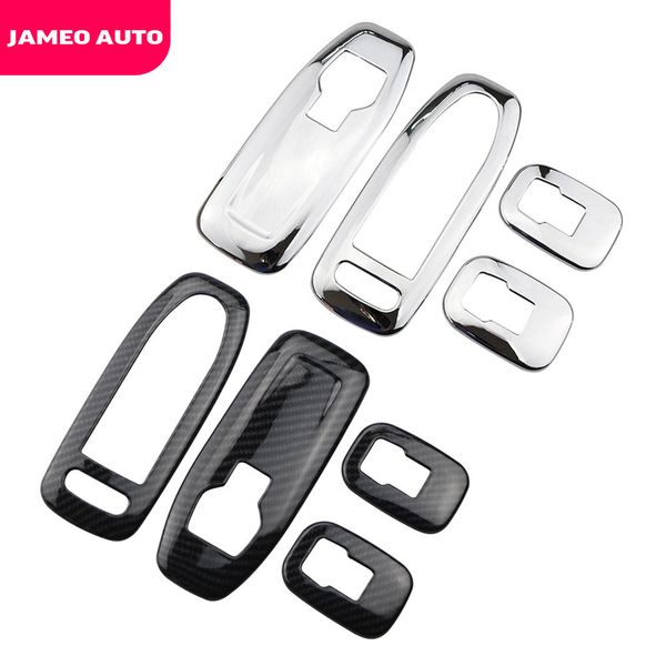 

jameo auto car abs chrome interior window lifter switch cover windows trim sticker for peugeot 2008 2014 - 2019 accessories