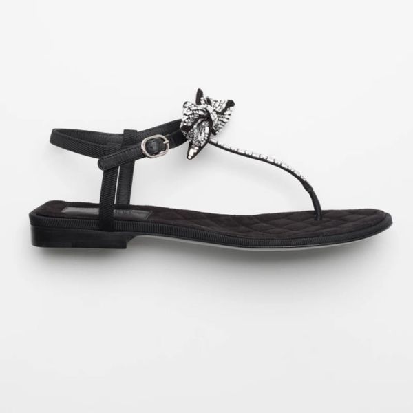 

designer flipflops sandal slipper slide shoe grosgrain jewelry bow woman flat heel woman sandals slides slippers shoes black white slingback