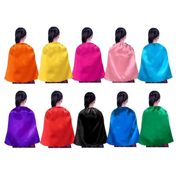 LACE DE SUPERHERIO DE CAMADA DE ÚNICA LACE CAPE para crianças e adultos Três tamanhos 10 cores Choice Superhero Roupos Cosplay Costumes Cape