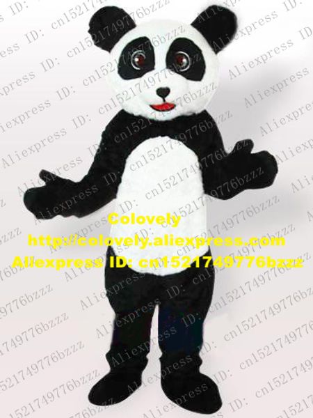 Maskottchen-Puppenkostüm, weißer schwarzer Panda-Bär, Bärenkatze, Katzenbär, Ailuropus-Maskottchen-Kostüm mit lächelndem, süßem Gesicht, Mascotte-Plüsch-Adule Nr. 170, kostenlos