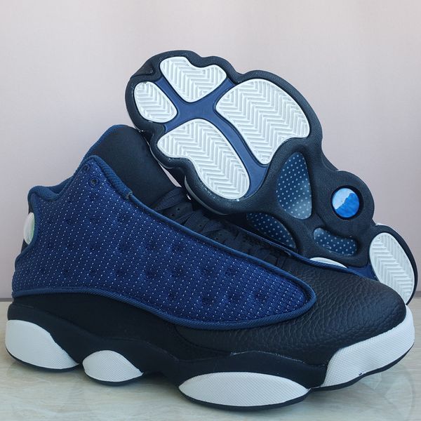 

2022 mens basketball shoes 13s del sol brave blue sneakers trainer fashion sports shoes with box size eur 40-47, Black