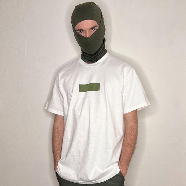 

22ss limited box letter tee summer simple solid color short sleeve fashion casual breathable men women couples high street t-shirts tjmjytx0, White;black