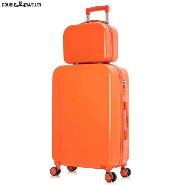 '' Pollici Abs Trolley Set Valigetta da cabina su ruote Trolley da viaggio Borsa a mano J220708 J220708