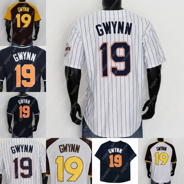 

19 tony gwynn jersey 1998 white navy baseball stitched, Blue;black