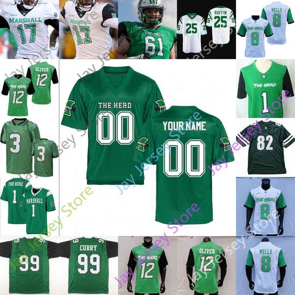 

marshall thundering herd football jersey ncaa college grant wells knowledge mcdaniel sheldon evans talik keaton gaines morrell woodyard, Black