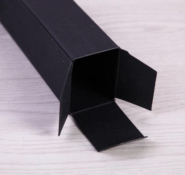 100pcs/lote 2x2x12cm Caixa de embalagem de papel kraft preto para bálsamo para labirijas de amostra de batom de batom de amostra de batom de batom de bico DIY embalagem de presente