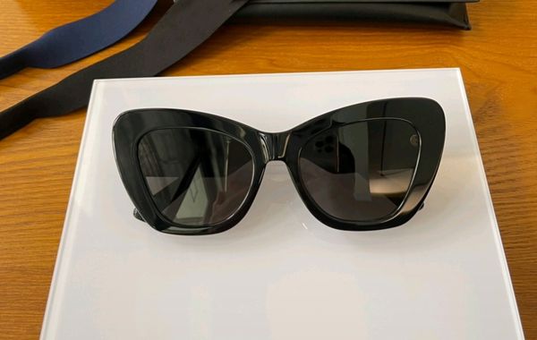 

black cateye sunglasses butterfly dark grey lens sonnenbrille ladies fancy sun summer glasses uv eyewear with boxs, White;black