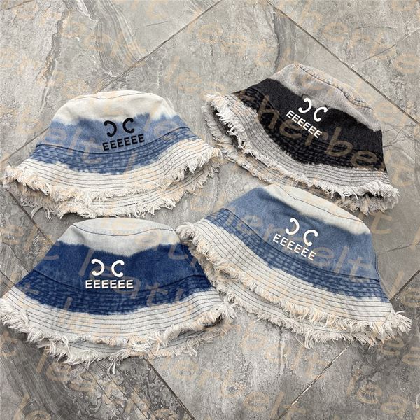 

contrast color sun hat designer denim fisherman hat outdoor holiday bucket hats women men letter snapback cap, Blue;gray