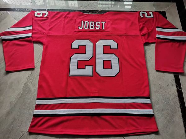 

customs 009 youth women men hockey ohio state buckeyes mason jobst hockey jersey size s-5xl or custom any name orr number, Black