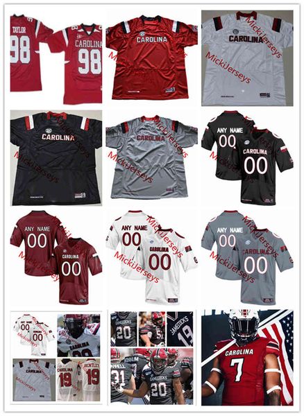 Xflsp College Custom South Carolina Gamecocks Maglia da calcio Mohamed Kaba Maglie 82 Eric Shaw 1 Kingsley Enagbare 91 Tonka Hemingway 80 Keveon