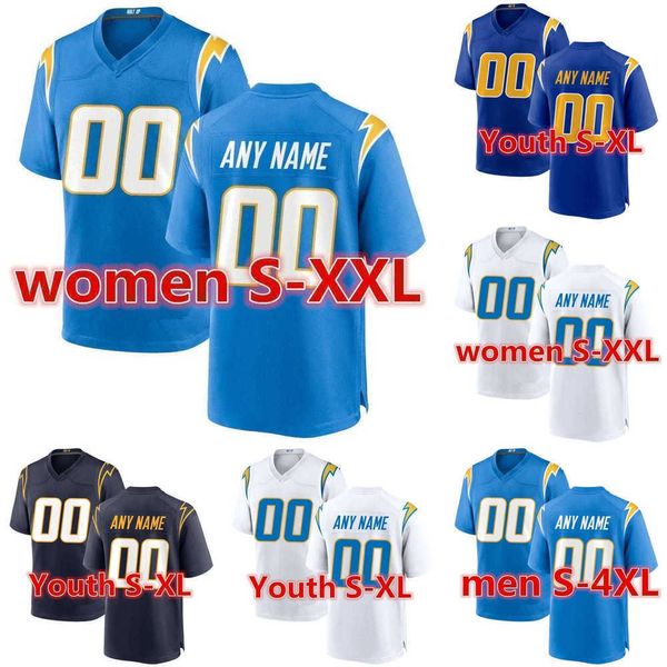 

football jerseys custom los angeles''chargers''youth jersey 10 justin herbert 13 keenan allen 52 khalil mack 33 derwin j, Black;red