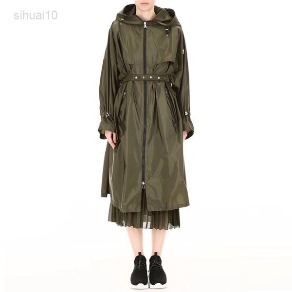 

loose sunscreen clothing windbreaker long sleeves women clothing 2022 new spring autumn fashion ultra-thin breathable trench jacket l220725, Tan;black