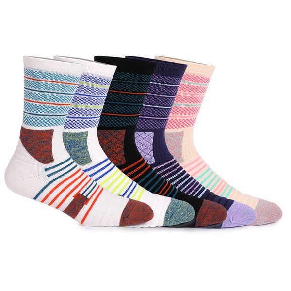 

outdoor sport cycling cotton socks basketball football soccer colorful socks women men's thick sports stockings yoga golf running sock, Black