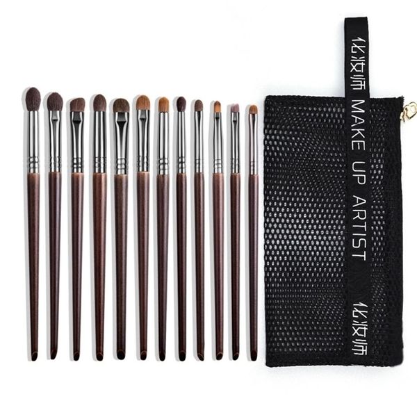 OVW 9/12PCS Panceau Maquillage Eye Eye Natural Hair Make Brush Set Kit Comtic Make Up Beauty Tool Crease Brush Подводка для глаз 220601