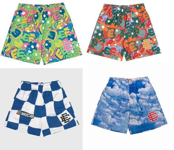 

designer erics emanuels short ee high street hip hop fashion brands summer mens woman lovers beach basketball swim biker gym soccer mesh bea, White;black