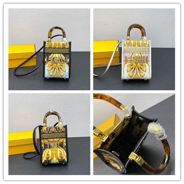 

designer sunshine shopper small mini bag leather 2way tote shoulder bag 6645 fxv