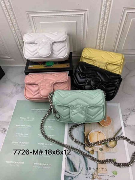 

2020 fashion women's single shoulder messenger makaron chainluxury style