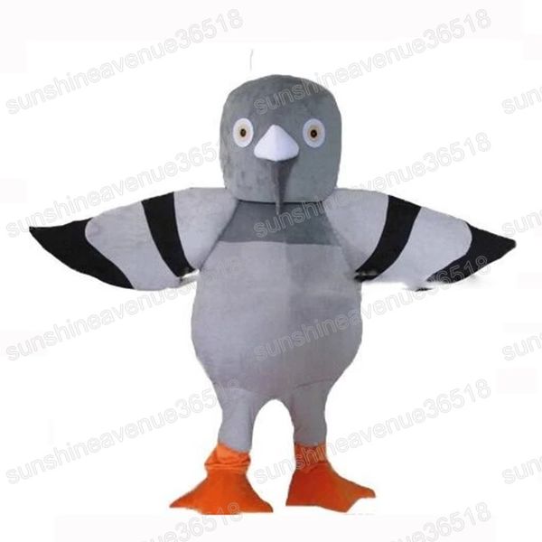 

halloween grey pigeon mascot costume cartoon character carnival adults size christmas birthday party fancy outfit, Red;yellow