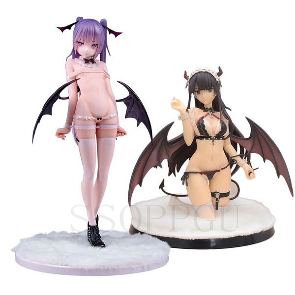 

16 japanese anime girl figures skytube pink charm taya aiko demon maid 18cm pvc action figure toy adults collectible model doll 220523