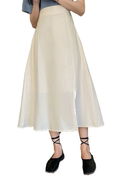 

dazy high waist split hem skirt m2ua#, Black