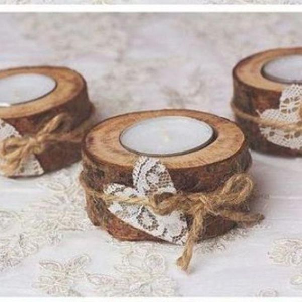 Titulares de vela Cassa de madeira para festa de casamento rústico mesa de mesa Diy Diy Plant Flower Pot Home Garden Acessórios Candle