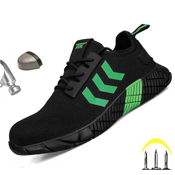 

indestructible ryder shoes men and women steel toe cap work safety shoes puncture-proof boots lightweight breathable sneakers, Black;brown