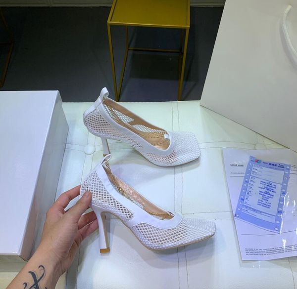 

designer luxury women summer sandals high heels outdoor mesh black apricot