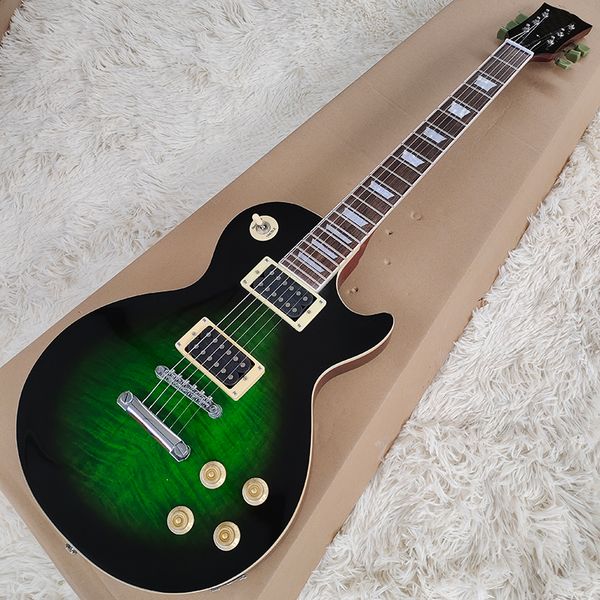 

electric guitar green bright face body good timbre delivery to home