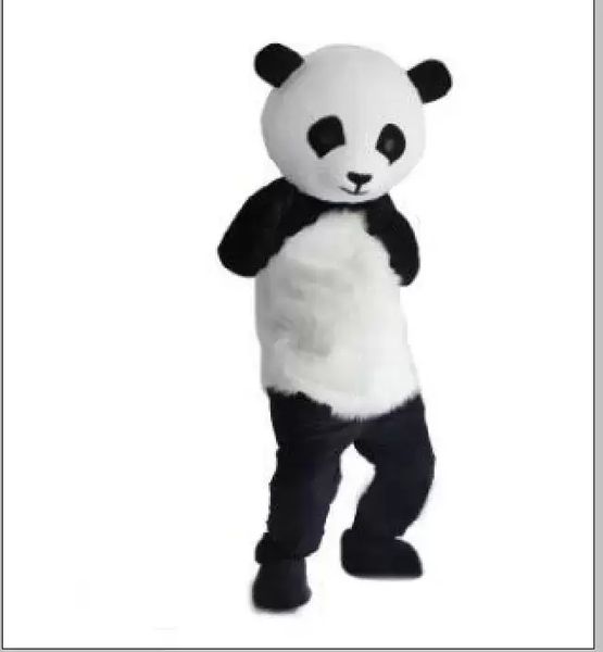 2022 Yüksek Kalite Çıkışları Dev Panda Maskot Kostüm Cadılar Bayramı Noel Fantezi Parti Elbise Karikatür Karakter Suit Karnaval Unisex Reklam Sahipleri Yetişkinler Kıyafet